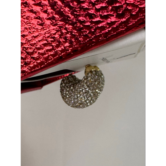 House of Harlow 1960 Gold Crystal Pave Teardrop Stud Earrings - Picture 3 of 3